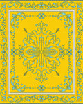 Golden Yellow Filigree Floral Medallion Rug