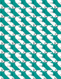 Teal White Abstract Irregular Stripes Rug