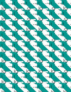 Teal White Abstract Irregular Stripes Rug