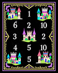 Regal Castles And Numbers Border Rug