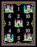 Regal Castles And Numbers Border Rug