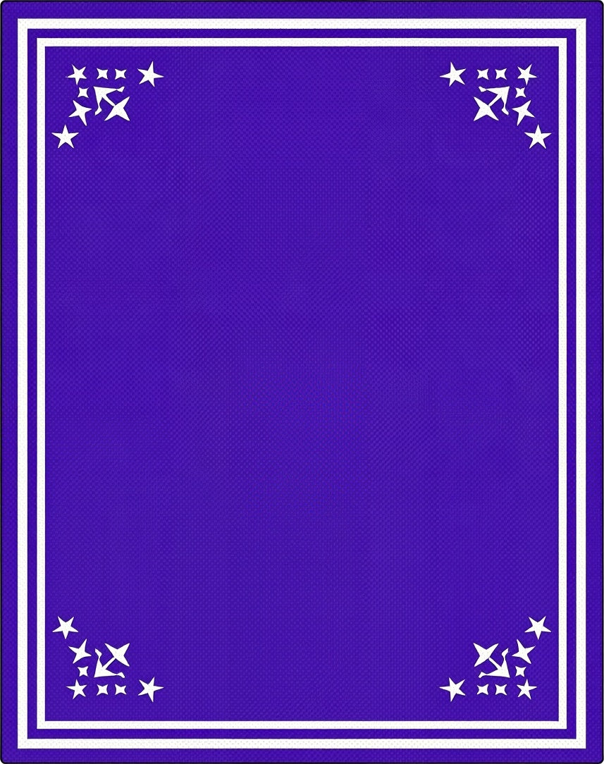 Vibrant Purple Star Cluster Frame Rug