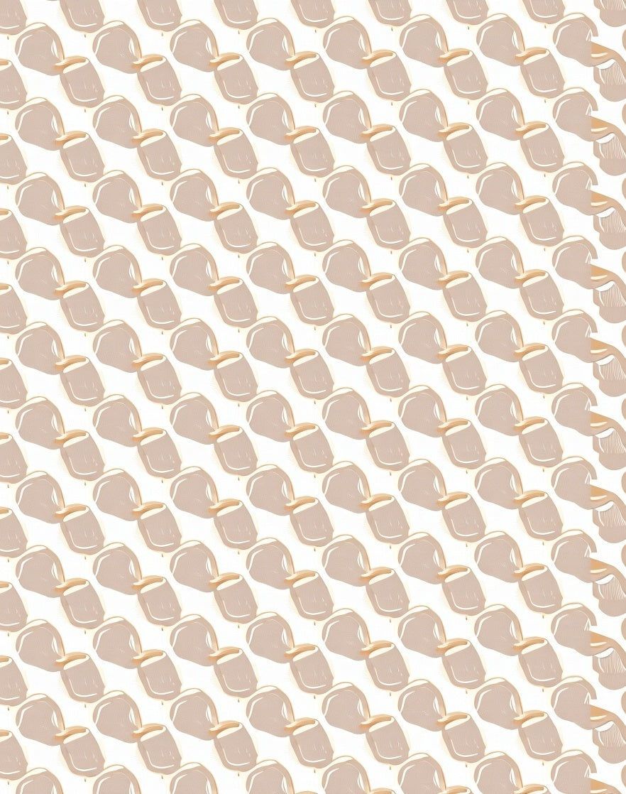 Neutral Tan Abstract Pebble Repeat Rug