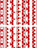 Red Bifold Geometric Stripes Rug