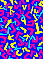 Bold Blue Neon Geometric Shapes Rug
