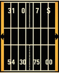 Black Yellow Field Scoreboard Graphic Rug