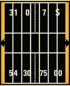 Black Yellow Field Scoreboard Graphic Rug