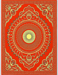 Vibrant Red Yellow Sunburst Medallion Rug