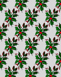 Festive Green Holly Berry Cluster Rug