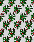 Festive Green Holly Berry Cluster Rug