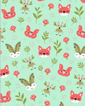 Woodland Creatures Coral Tan Forest Rug