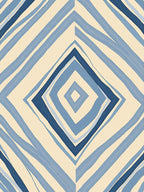 Navy Blue Diagonal Stripe Diamond Rug