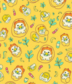 Cute Yellow Baby Lion Pattern Rug