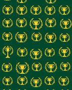 Golden Trophy Laurel Wreath Classic Rug