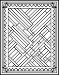 Bold Black Geometric Wood Grain Rug