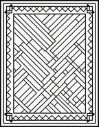 Bold Black Geometric Wood Grain Rug