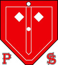 Red Diamond Home Plate Baseball Rug