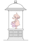 Pink Anime Girl Lantern Graphic Rug