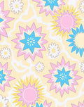 Retro Starburst Floral Yellow Rug