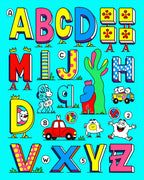 Playful Alphabet Characters Colorful Collection Rug