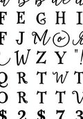 Alphabet Collage Black White Rug