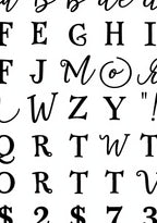 Alphabet Collage Black White Rug