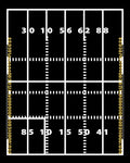 Black and White Football Field Numeric Rug