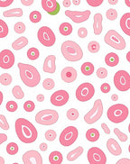 Pink Fruit Slice Scattered Rug