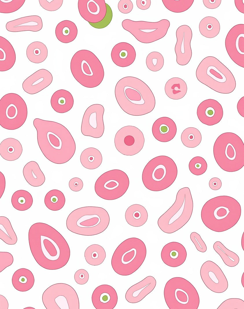 Pink Fruit Slice Scattered Rug