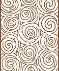 Brown Swirl Rose Medallion Abstract Rug
