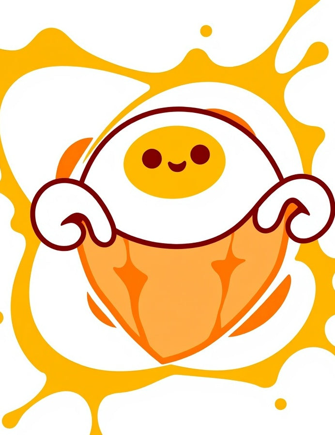 Sunny Yolk Egg Splatter Rug