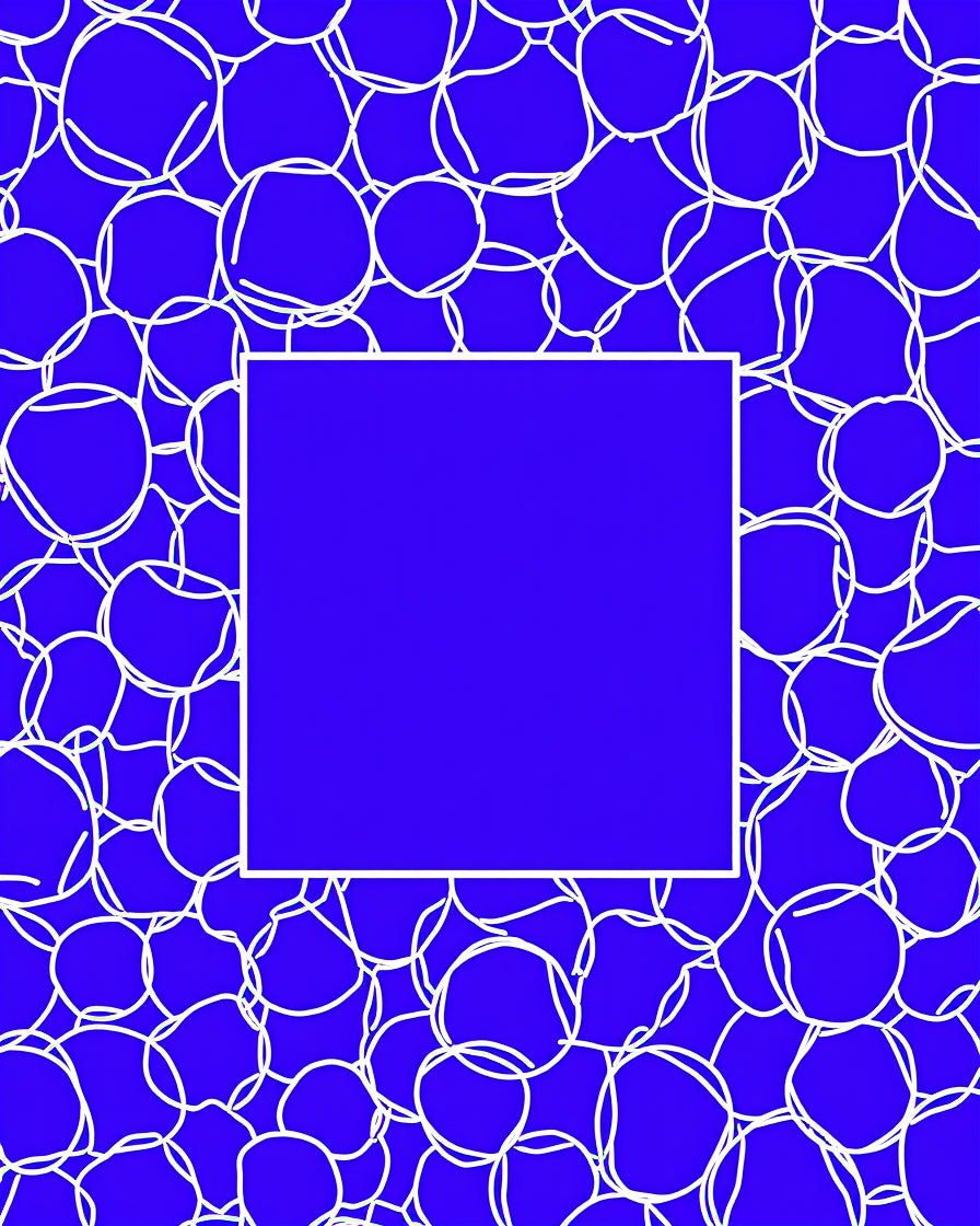 Royal Blue Bubble Cluster Rug