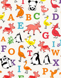 Playful Animals and Alphabet Collage Rug