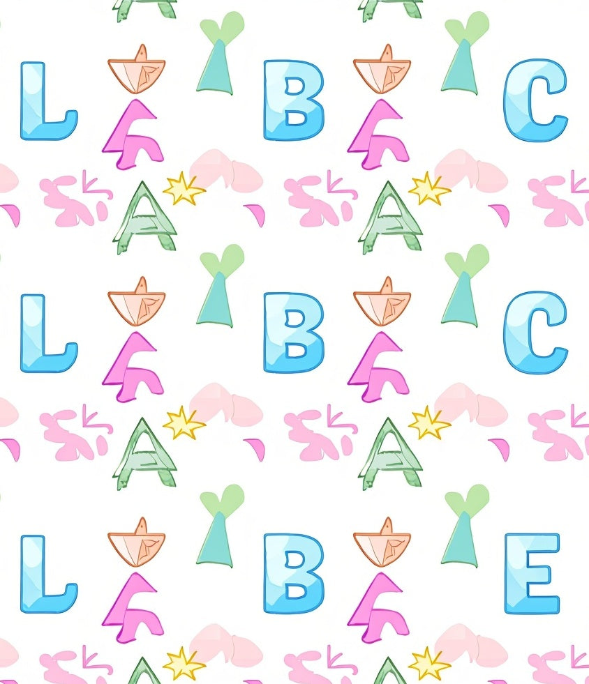 Playful Alphabet Letters and Shapes Rug