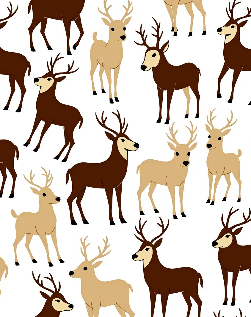 Brown And Tan Deer Herd Rug