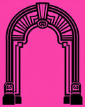 Black Archway Geometric Deco Entrance Rug