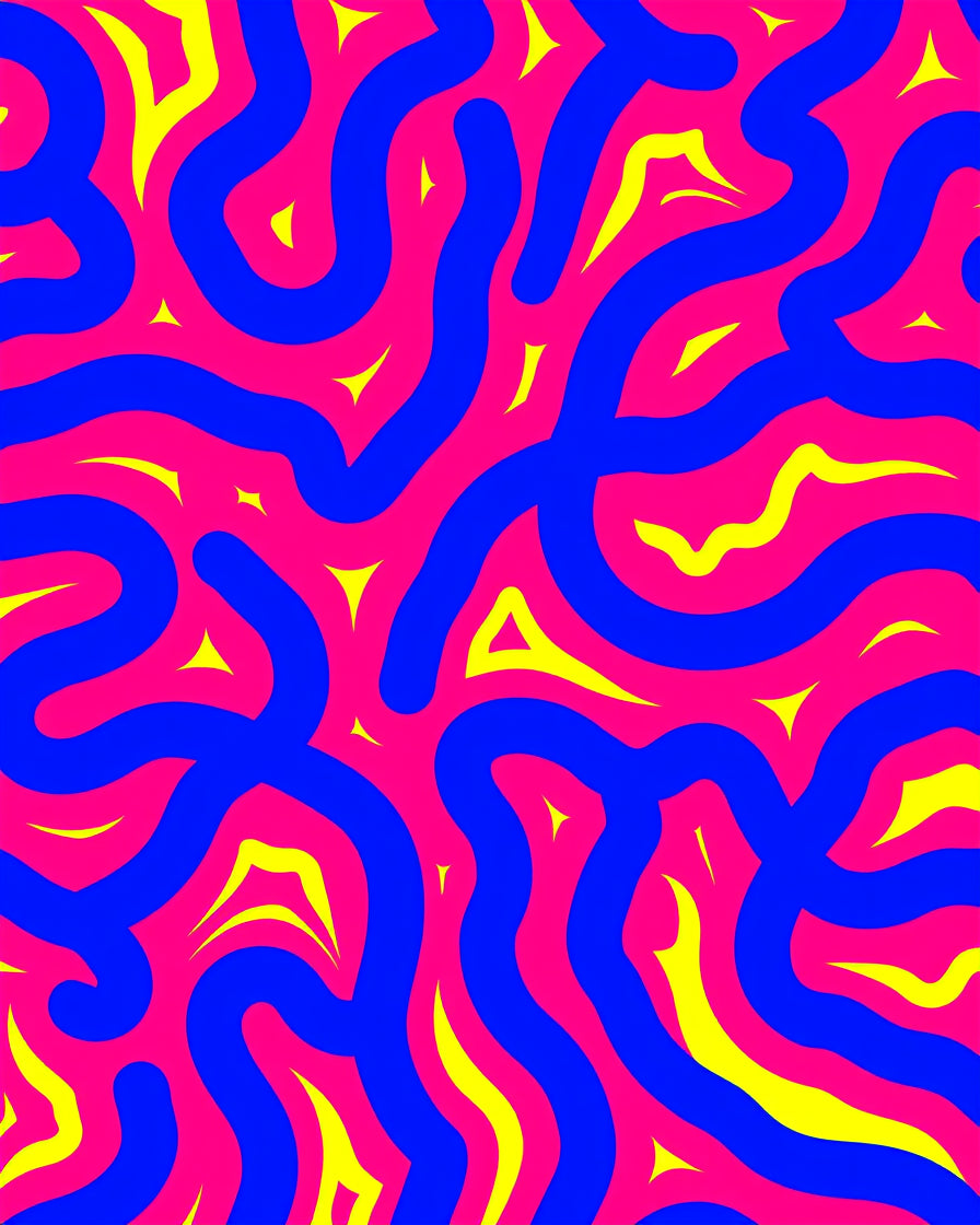 Vivid Abstract Swirls Rug