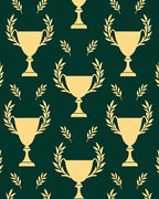 Golden Trophy Laurel Wreath Repeat Rug