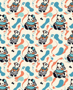 Playful Panda Bear Abstract Shapes Rug