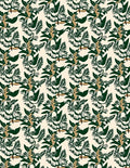 Lush Green Leafy Floral Arrangement Rug