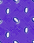 Royal Blue Football Geometric Grid Rug