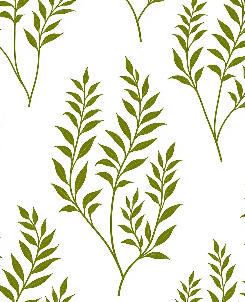 Nature Green Leafy Branches Area Rug