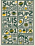 Cosmic Space Adventure Yellow Green Rug