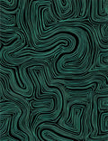 Teal Organic Contour Lines Rug