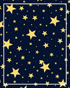 Golden Stars Night Sky Rug