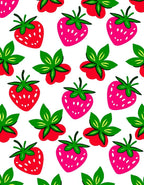 Red Pink Strawberry Garden Rug