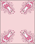 Pink Whimsical Cat Swirls Rug