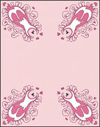 Pink Whimsical Cat Swirls Rug