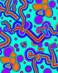 Groovy Purple Orange Swirls Rug