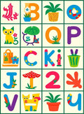 Alphabet Animals Plants Fun Colors Rug